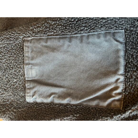 Carhartt Sandstone Multi-Pocket Hooded Canvas Sherpa Lined Vest Chore Barn XL - Picture 10 of 16